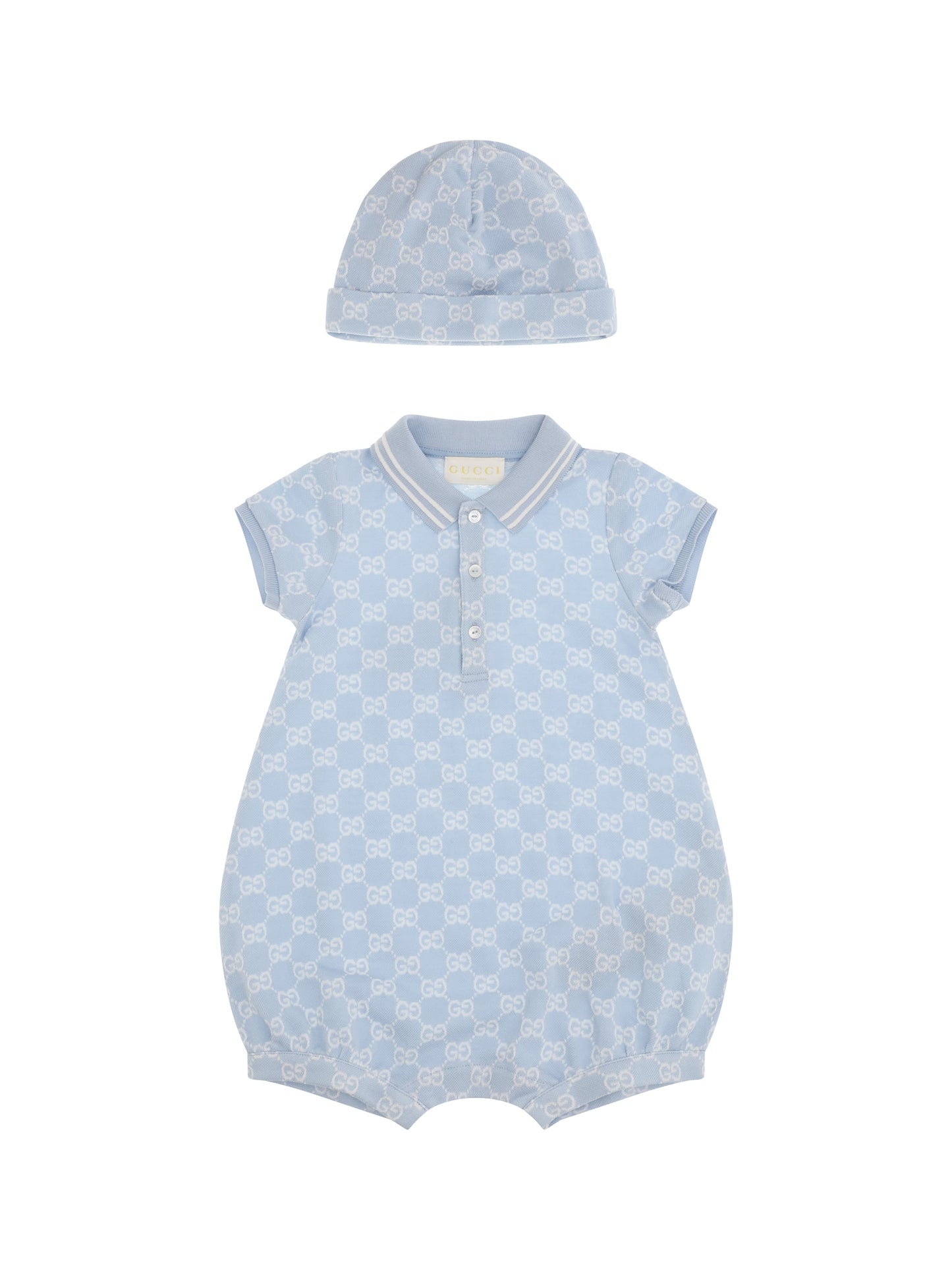 GUCCI Baby GG cotton two-piece gift Set
