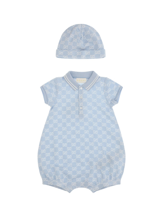 GUCCI Baby GG cotton two-piece gift Set