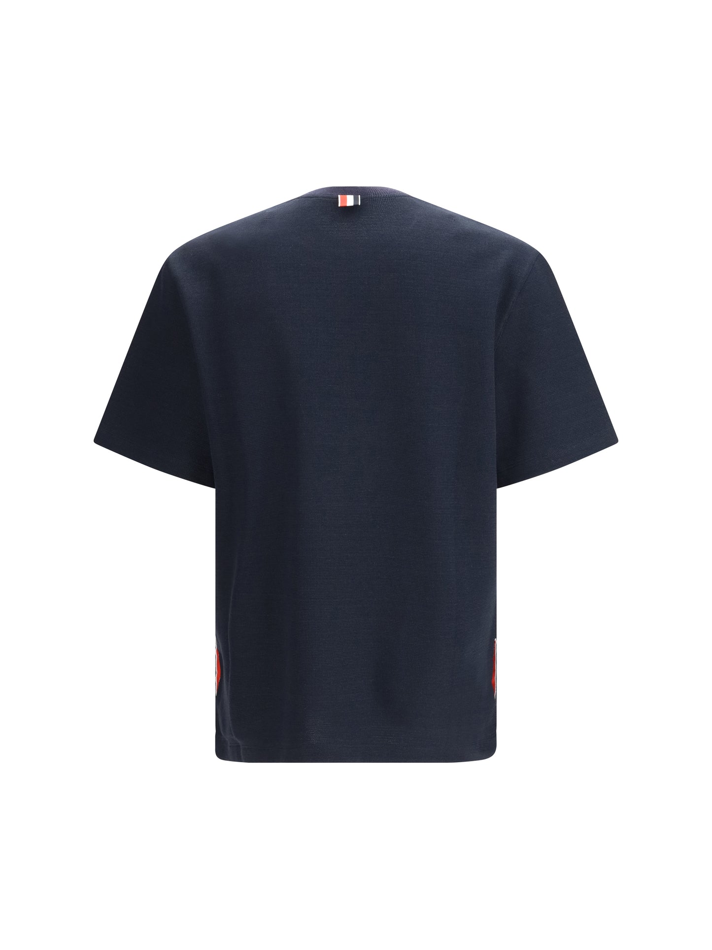 THOM BROWNE Short-sleeve cotton-linen T-shirt