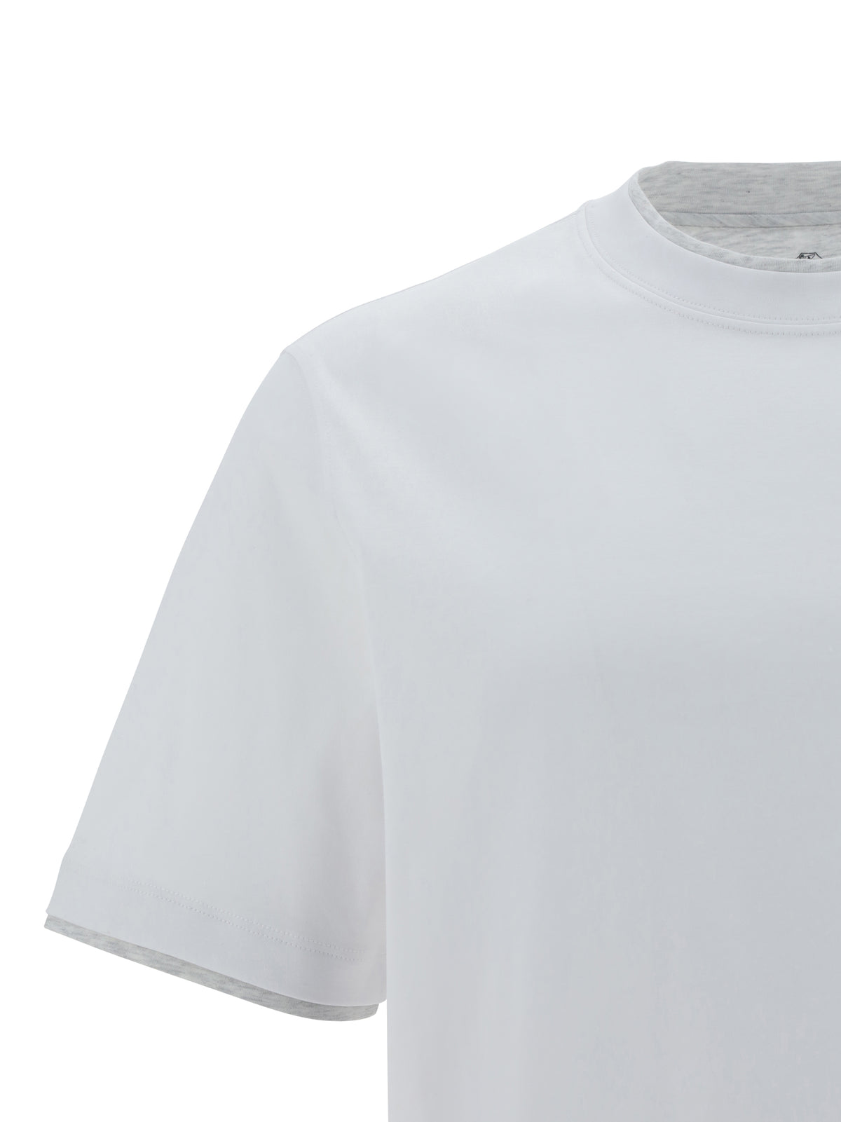 Brunello Cucinelli Cotton T-shirt - Bianco+Perla