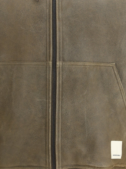 EMPORIO ARMANI Leather bomber Jacket