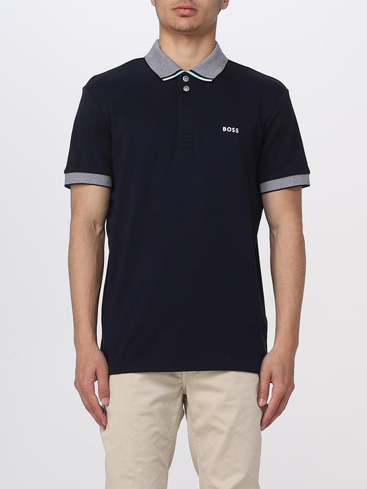 Boss Polo Shirt Men Blue