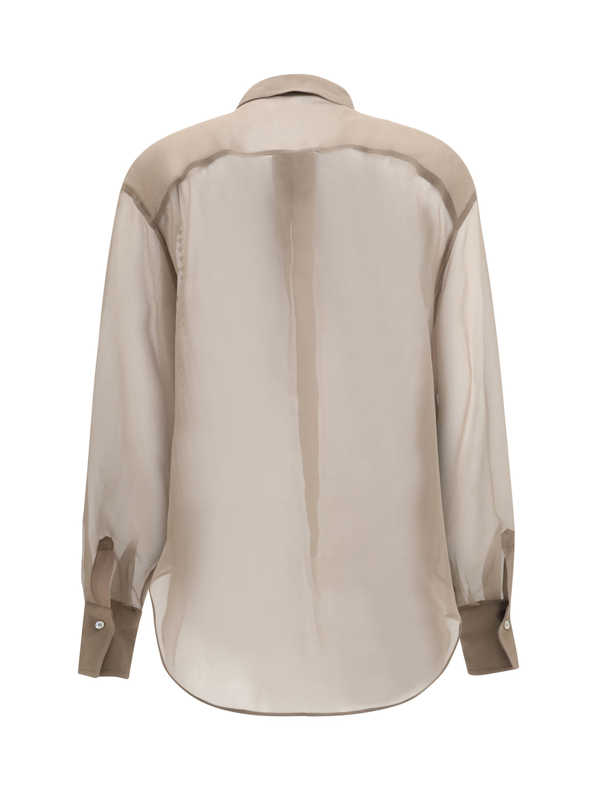 Brunello Cucinelli Sheer checked Shirt - Rope