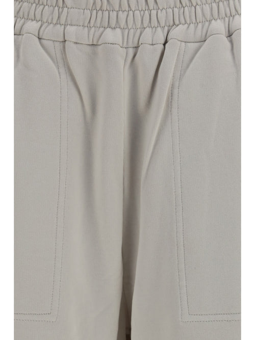 Brunello Cucinelli Cotton Track Pants - Warm White