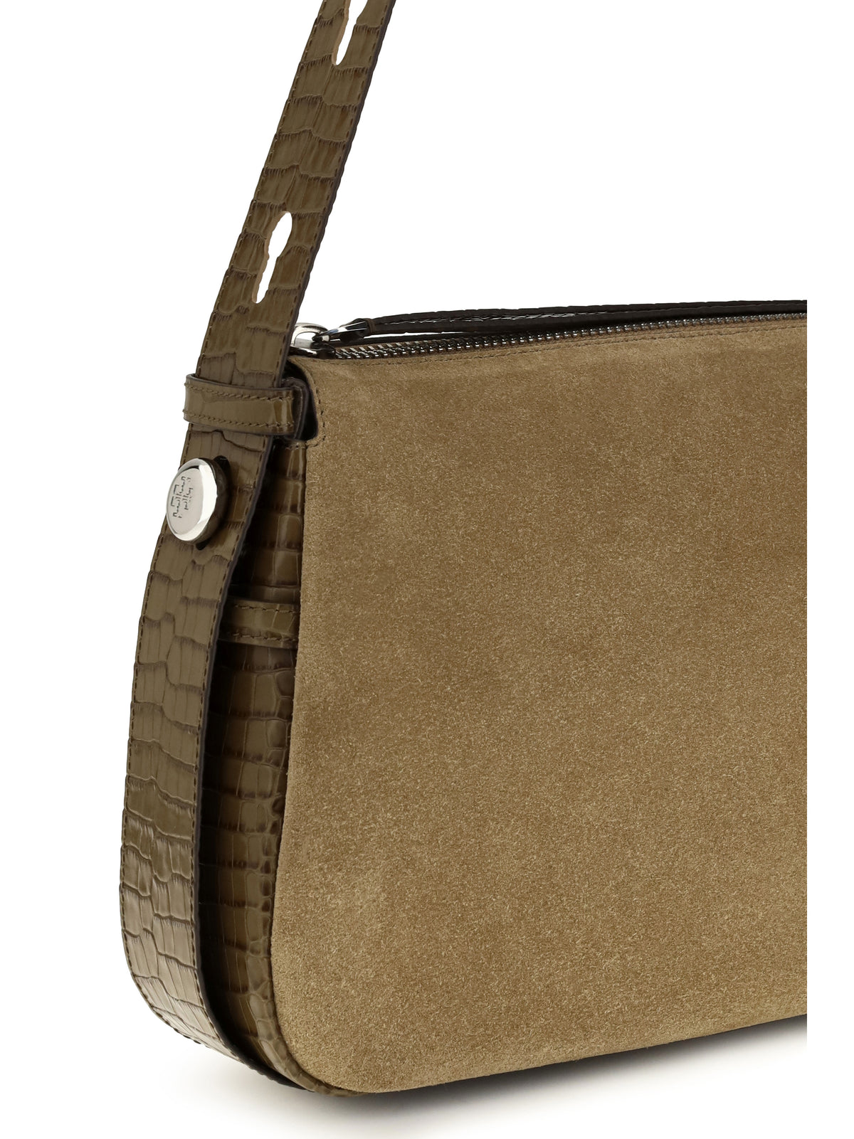 Tory Burch Romy suede Shoulder Bag - Stone