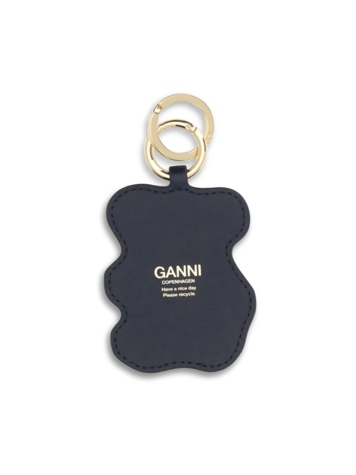 Ganni Teddy bear Keyring - Black/Iris