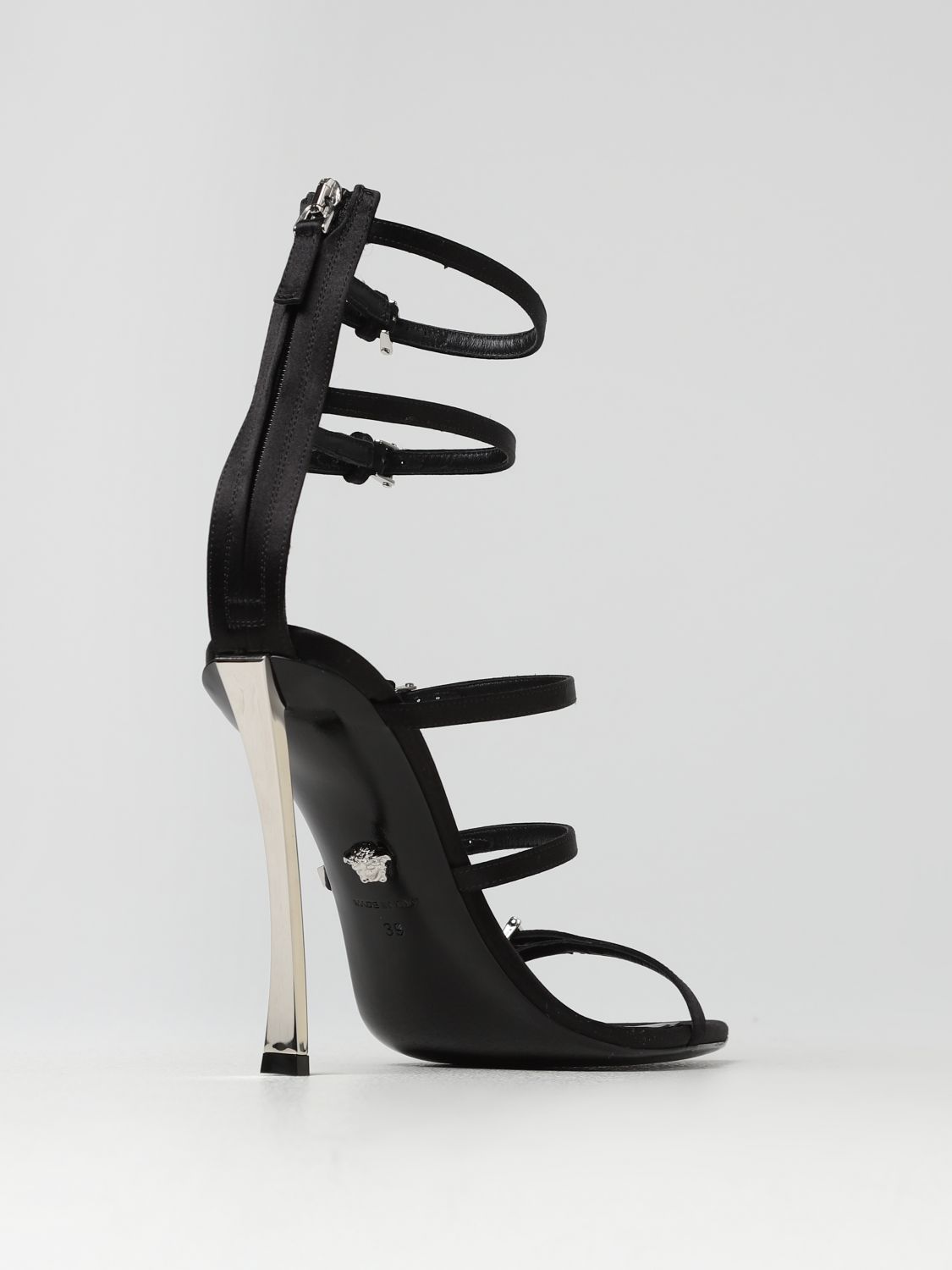Versace Heeled Sandals Woman Black