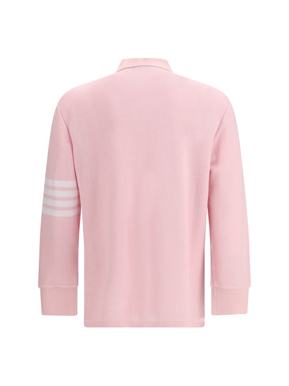 THOM BROWNE Piqué long-sleeve Polo