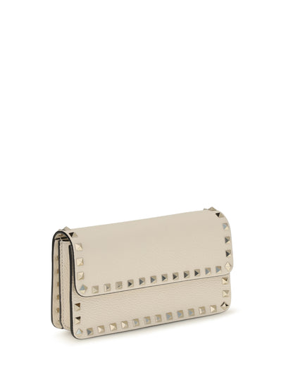 Valentino Garavani Rockstud Chain Wallet - Light Ivory