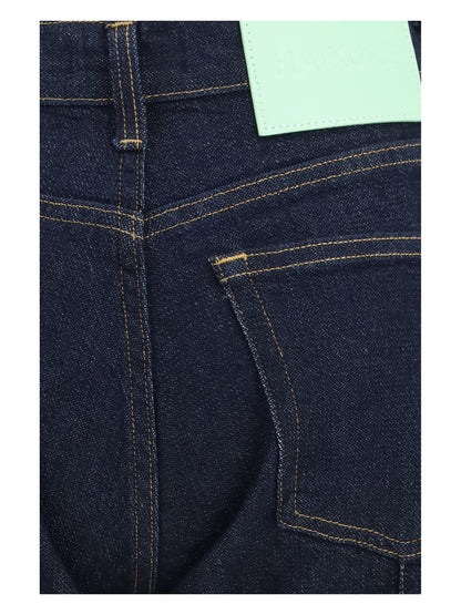Haikure Five-pocket Jeans with back slits - Normal Wash
