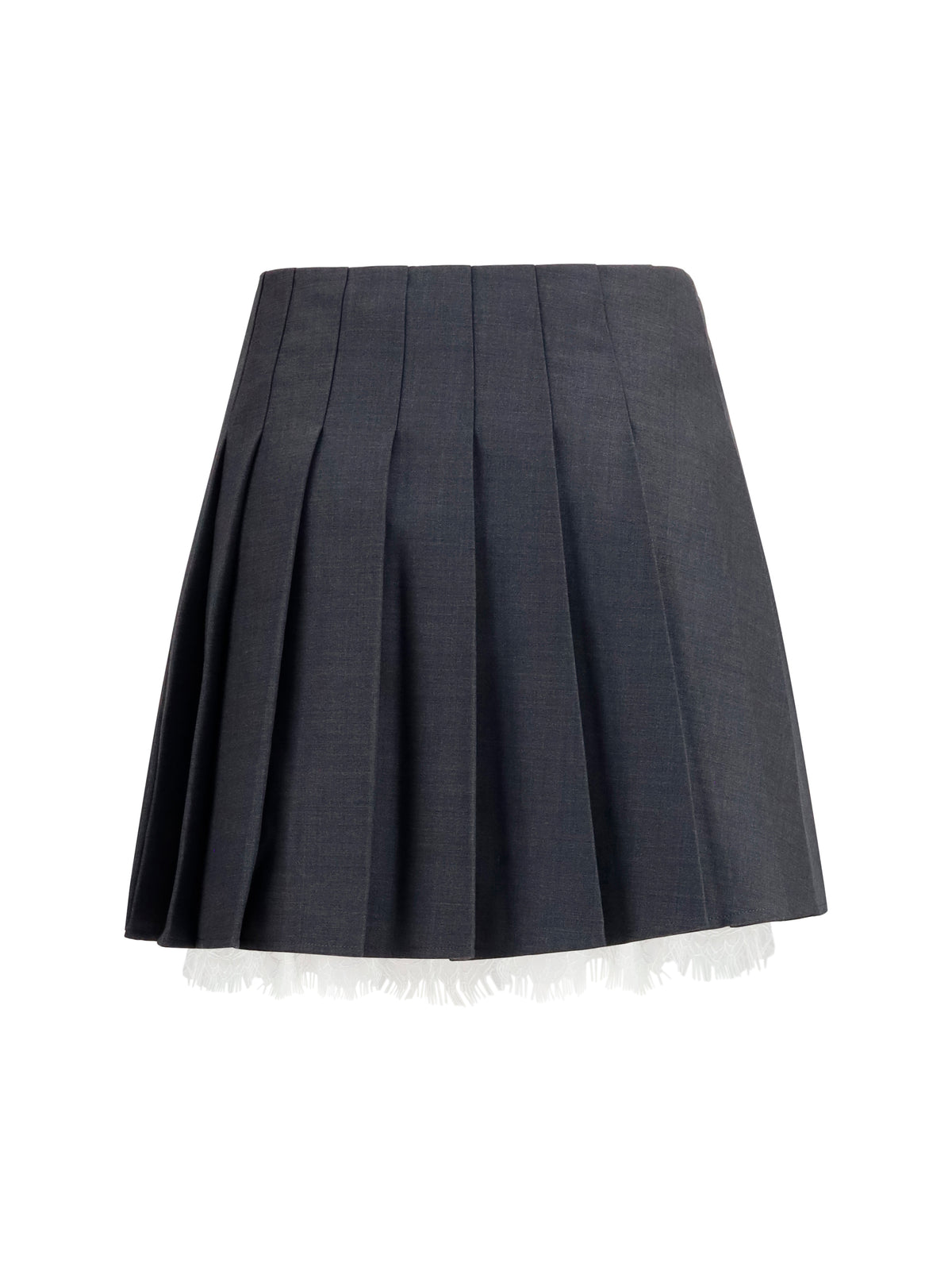 Self-Portrait Pleated mini Skirt - Grey