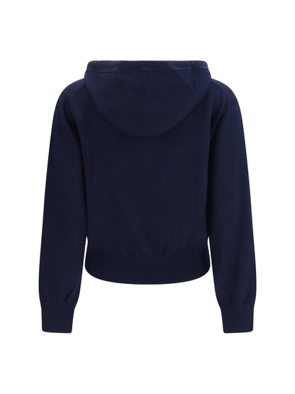 Kenzo Kenzo Eiffel Tower Design wool Hoodie - Blue Black