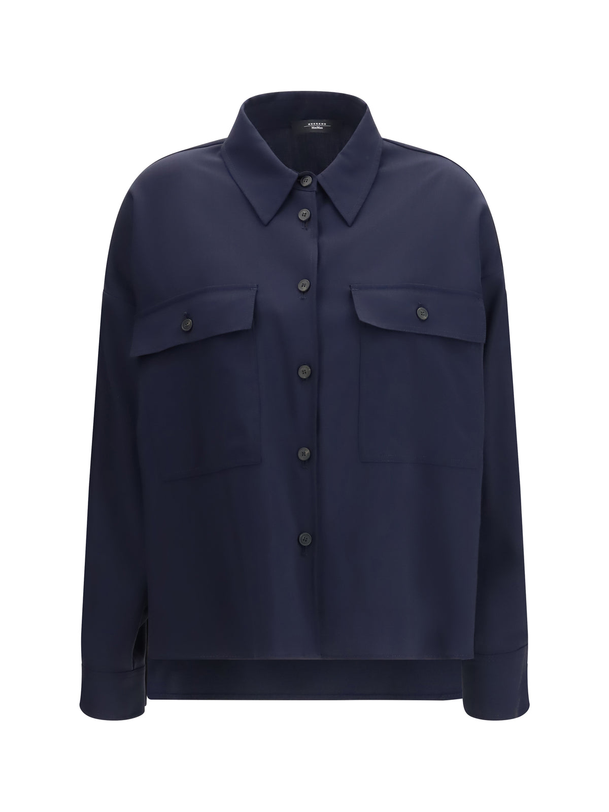 Weekend Max Mara Mulino cropped Shirt Jacket - Blue