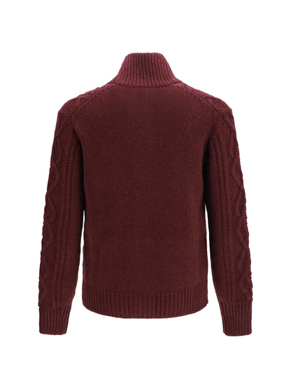 Brunello Cucinelli Cable-knit cashmere Cardigan - Deep Purple