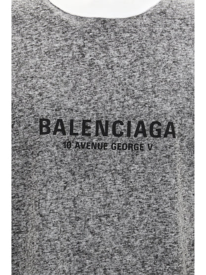 Balenciaga Oversized mélange T-shirt - Black