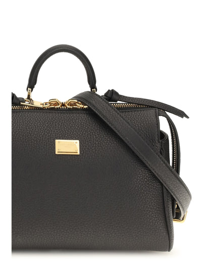 Dolce & Gabbana Vittoria calfskin Top Handle Bag - Black