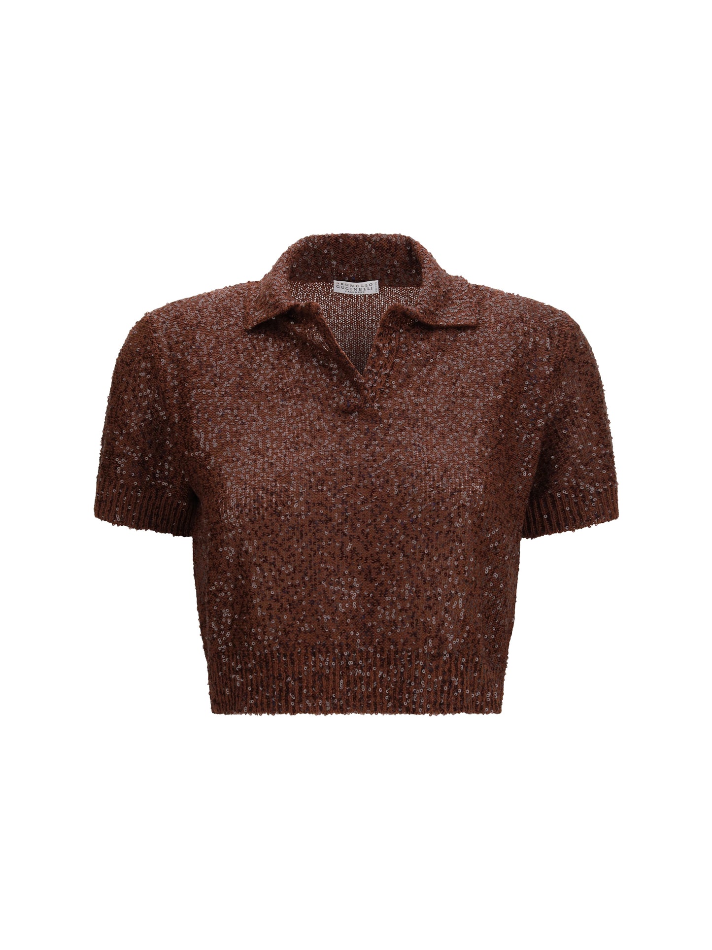 BRUNELLO CUCINELLI Linen, cashmere and silk Top with sequins