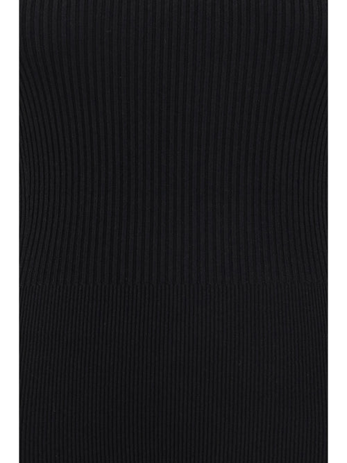AlaïA Ribbed design Bodysuit - Noir Alaia