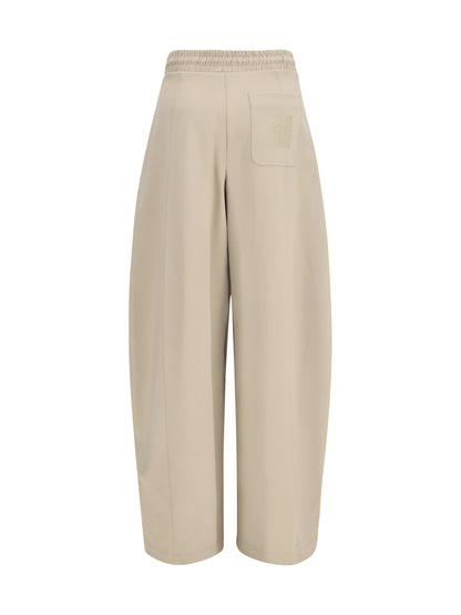 Max Mara Olmo technical cotton jersey Pants - Roccia