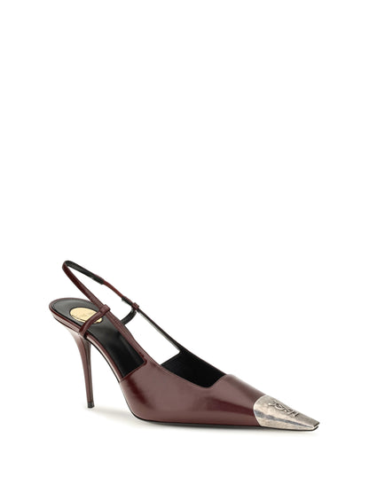 Saint Laurent Jeanne smooth leather Pumps - Vintage Burgundy/Vin