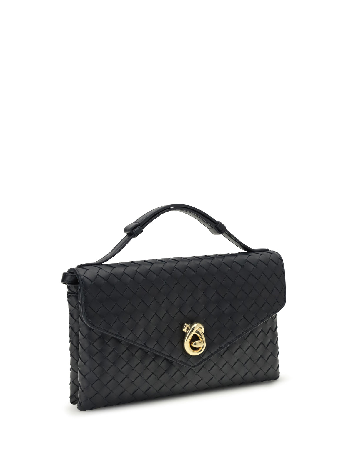 Bottega Veneta Knot Lock Shoulder Bag - Midnight-Muse Brass