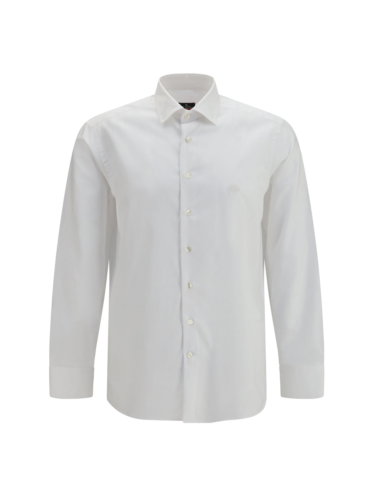 Etro Roma cotton Shirt with Pegaso logo - White Ottico