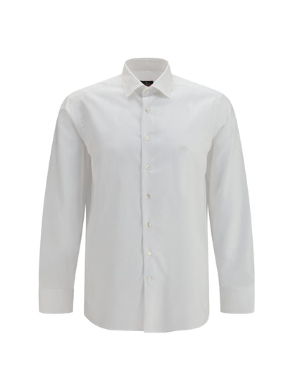 Etro Roma cotton Shirt with Pegaso logo - White Ottico