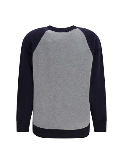 Miu Miu Bicolor crewneck Sweatshirt - Grigio+Blu