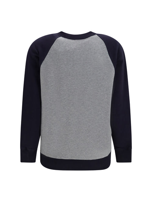 Miu Miu Bicolor crewneck Sweatshirt - Grigio+Blu