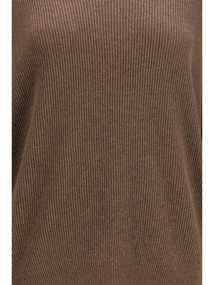 The Row Phef cotton and cashmere Sweater - Fudge