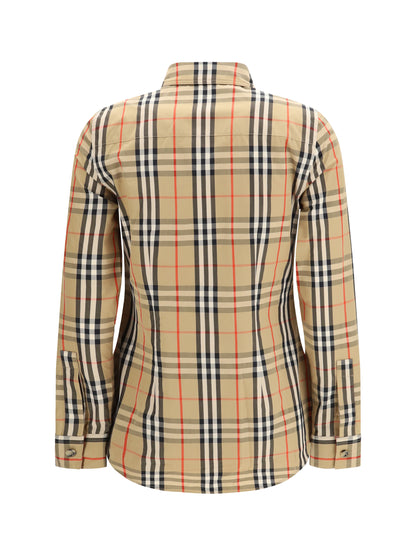 BURBERRY Stretch Cotton Check Shirt