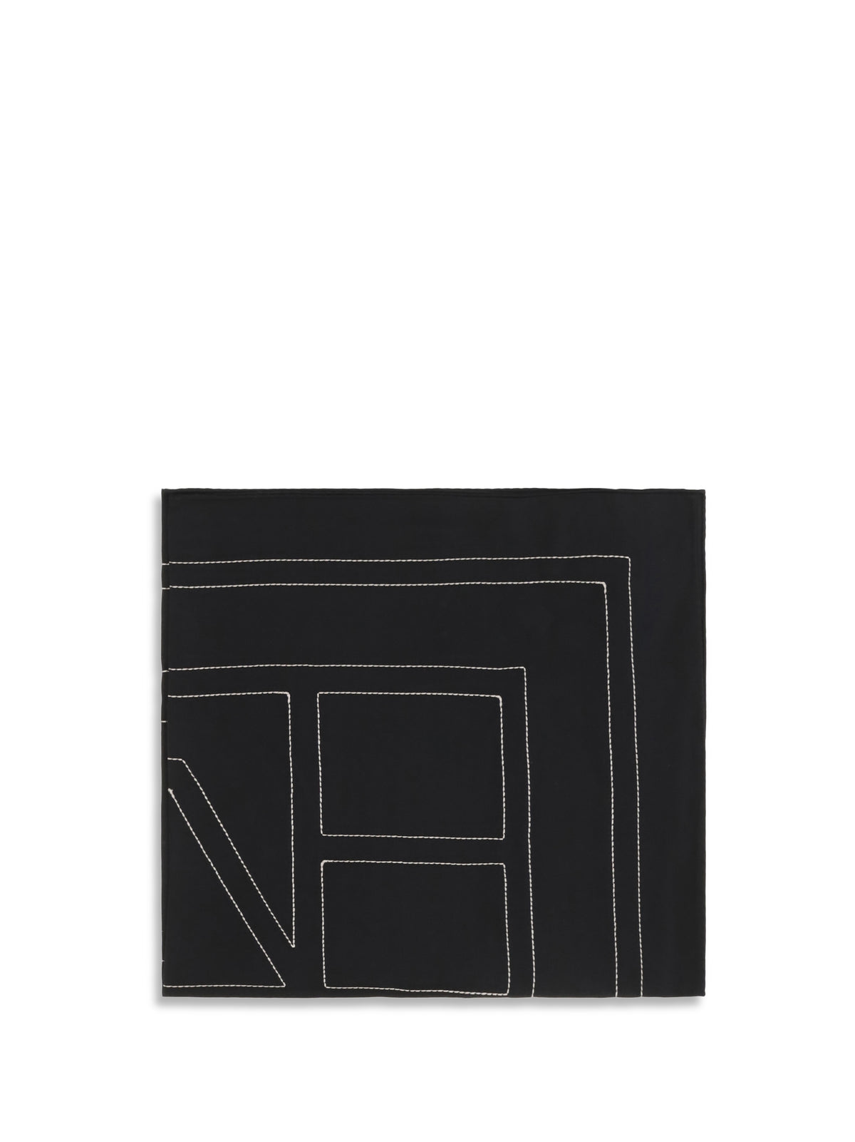 Toteme Silk Scarf with embroidery - Black