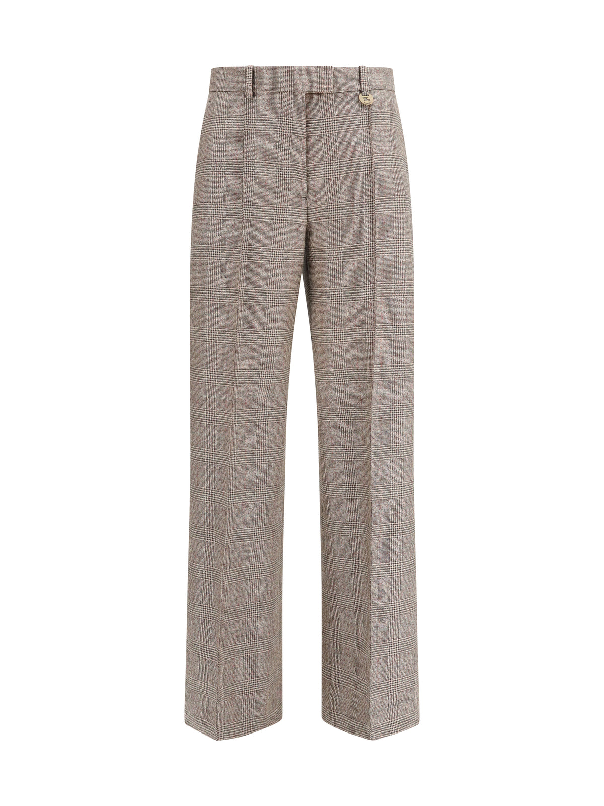 Burberry Tailored linen and wool-blend Pants - Soap Beige/Brown Chk