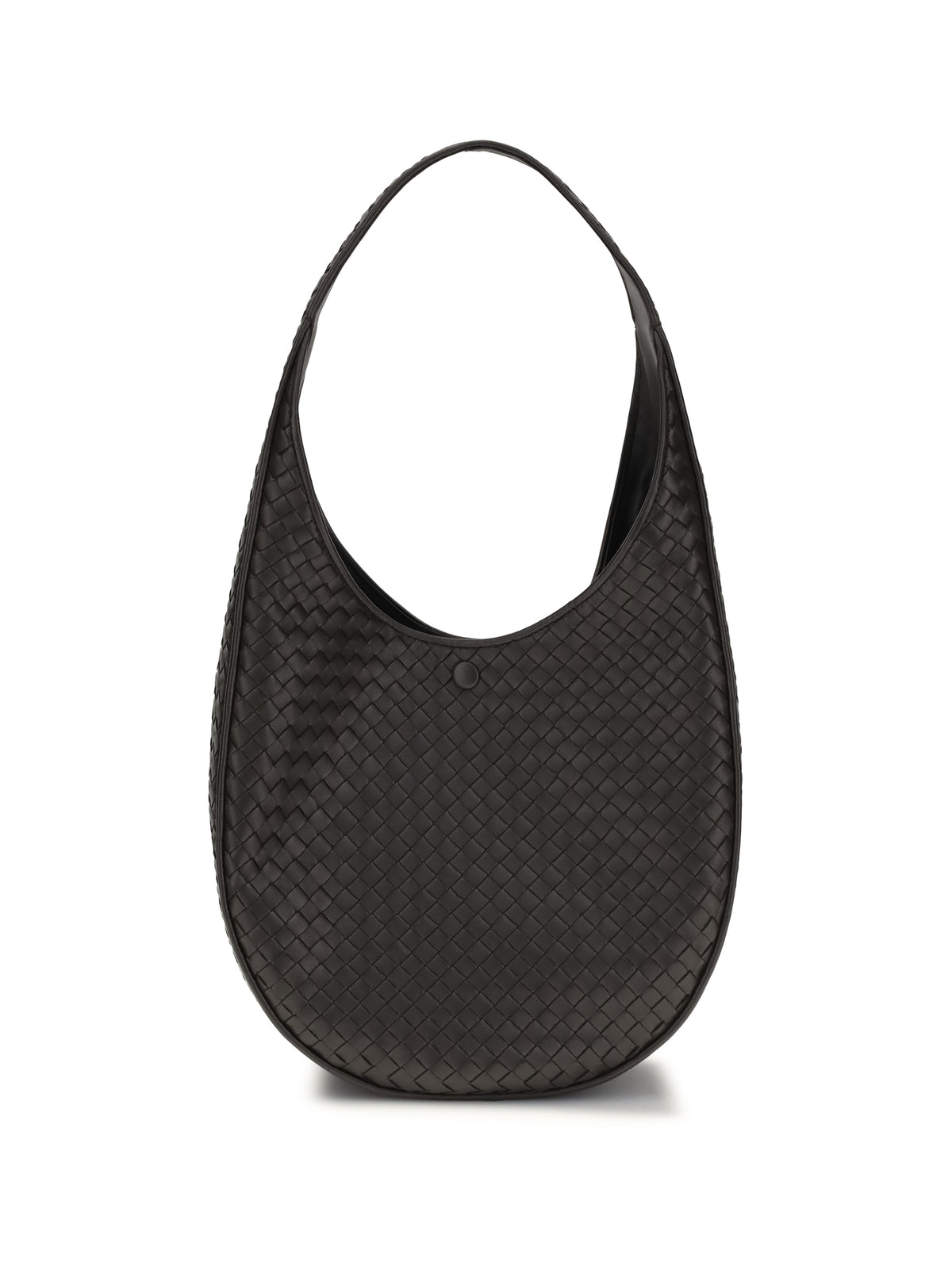 Bottega Veneta Small Ovetto Shoulder - Espresso-Brass V