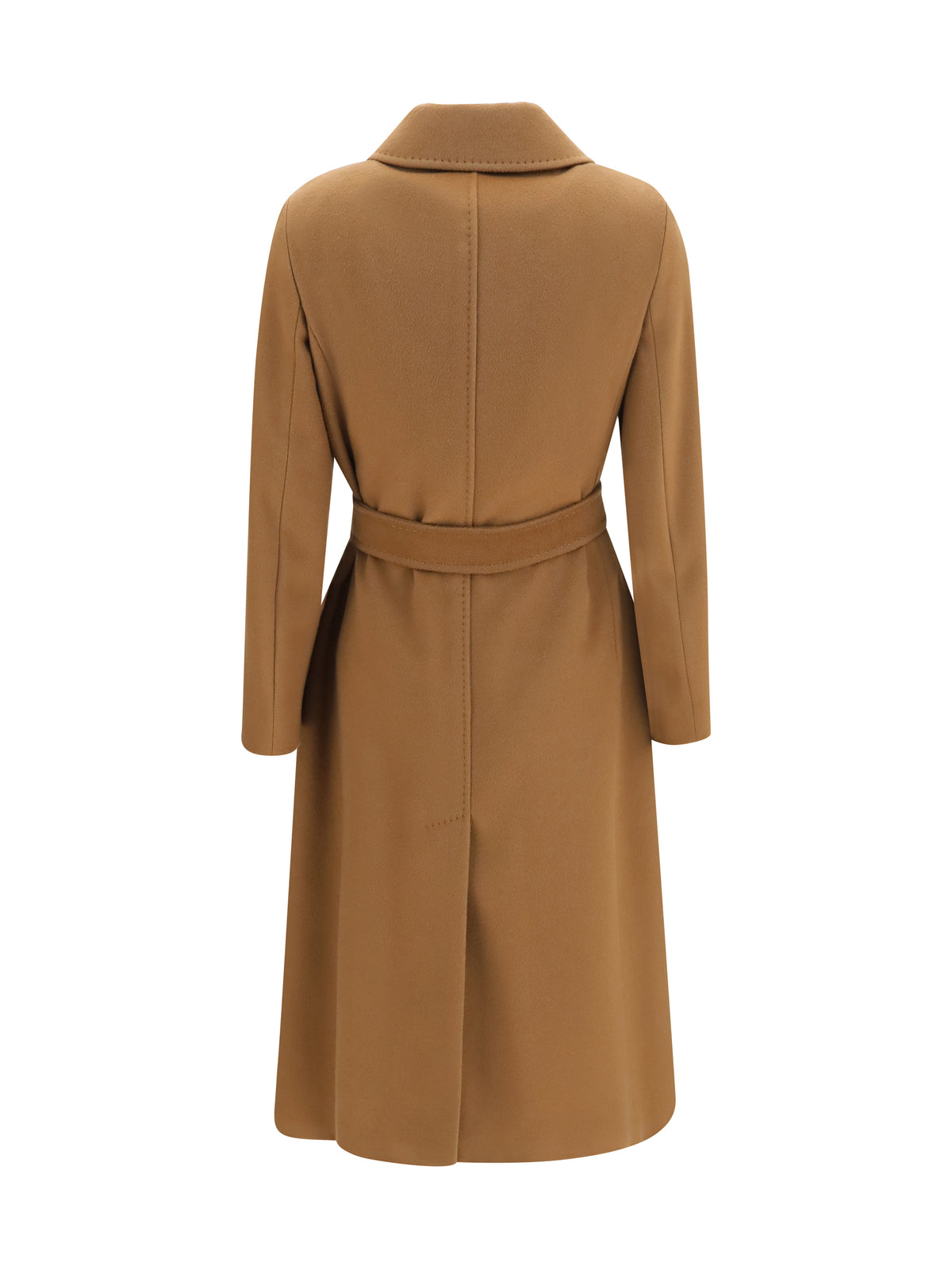 Max Mara Studio Bcollag Coat in virgin wool - Castagna