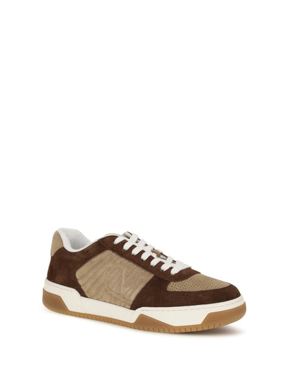 Valentino Garavani Sparry Sneakers in suede and nappa - Bark Brown-Camel/Camel/Cam/Ivo-Amb