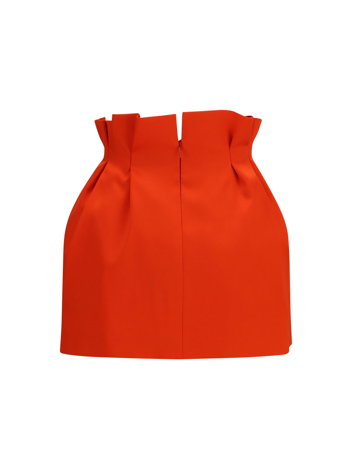 Magda Butrym Silk Mini Skirt with ruffled waist - Red