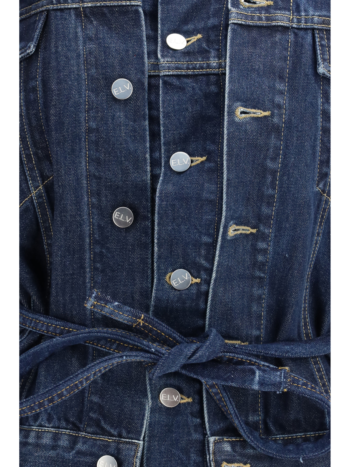 E.L.V. Denim Ridley denim Jacket - Mid Blue
