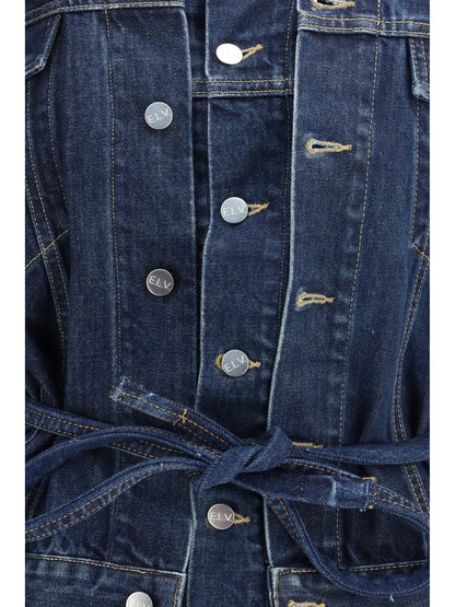 E.L.V. Denim Ridley denim Jacket - Mid Blue