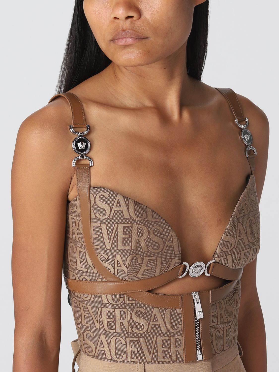 Versace Sweater Woman Brown