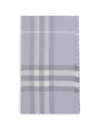 BURBERRY Wool Check wide Scarf