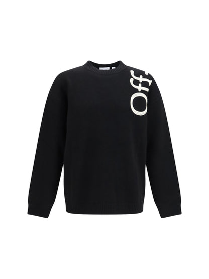 Off-White Vertical Bookish logo knit Crewneck - Black