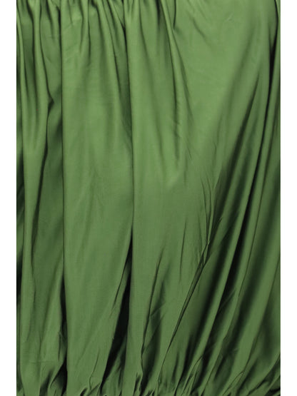 Self-Portrait Draped jersey Top - Green