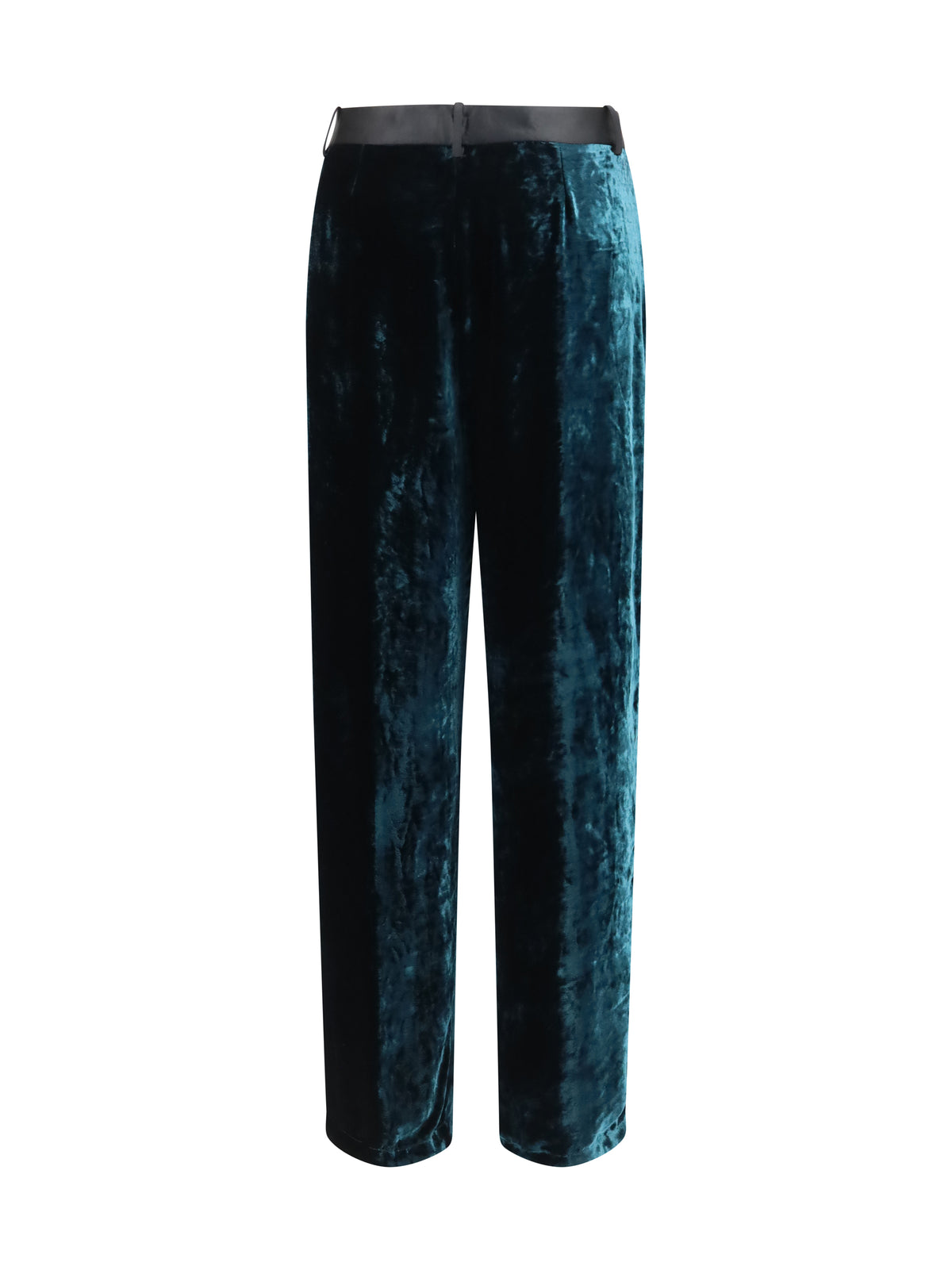 Forte_forte Moiré velvet tuxedo Pants - Woods