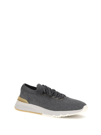 Brunello Cucinelli Cotton Sneakers - Inverno+Lavagna+Gr.Chiaro/Panama/Ambra