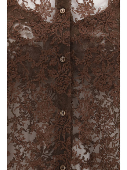 Ermanno Scervino Lace Shirt - French Roast