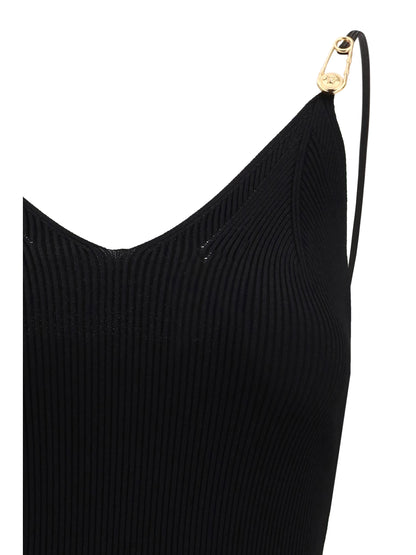 VERSACE Safety Pin Slip Midi Dress