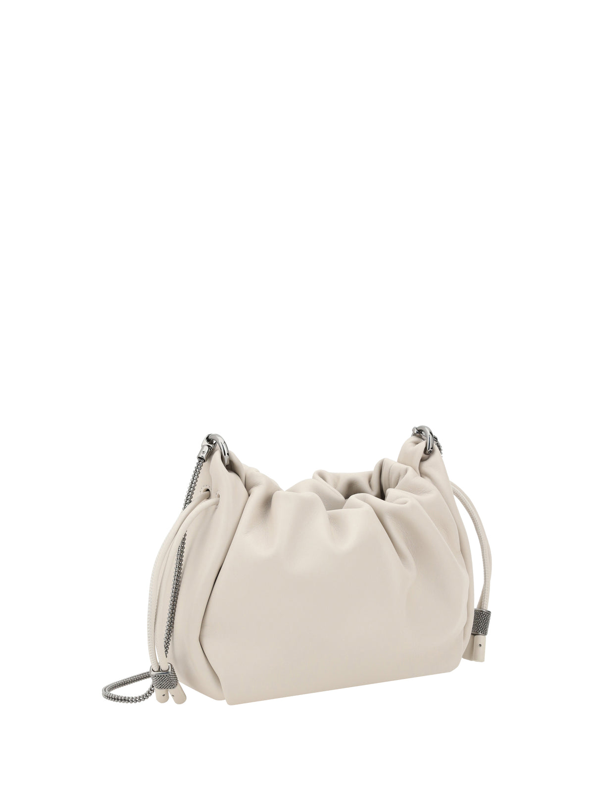 Brunello Cucinelli Bucket Mellow mini Shoulder Bag - Ivory