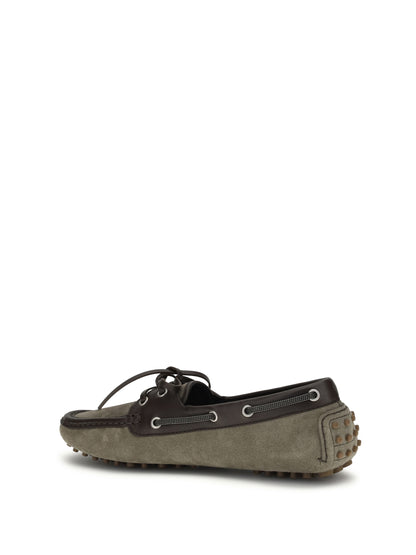 BRUNELLO CUCINELLI Lace-up suede Loafers