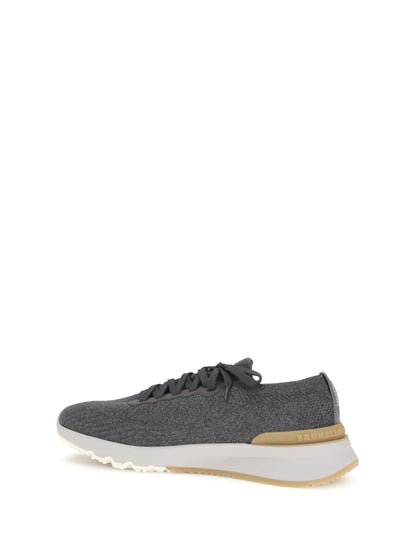 Brunello Cucinelli Cotton Sneakers - Inverno+Lavagna+Gr.Chiaro/Panama/Ambra